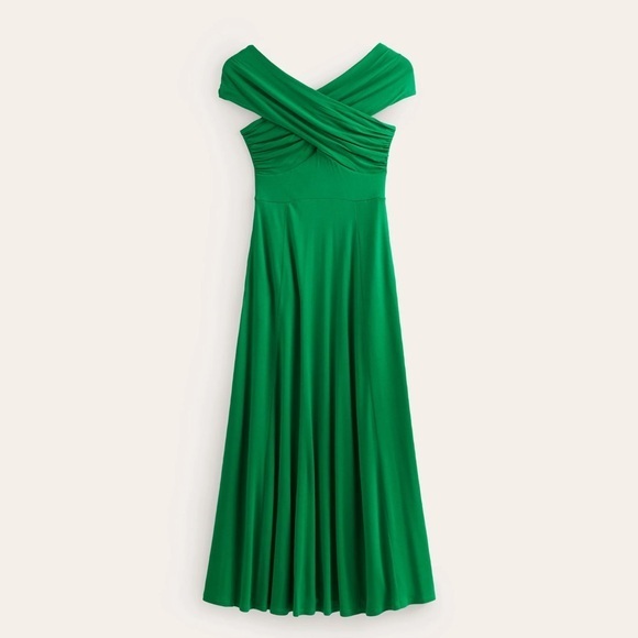 Boden Dresses & Skirts - NWT Bardot Jersey Maxi Dress Kelly Green Tambourine Twist Front Women's Size 12P